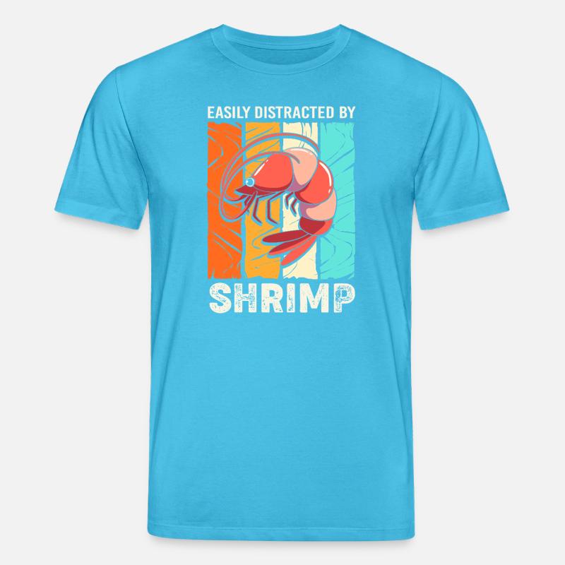 Krabbe Languste Meeresfrüchte Shrimp - Stanley/Stella Unisex Bio-T-Shirt CREATOR - Aquablau