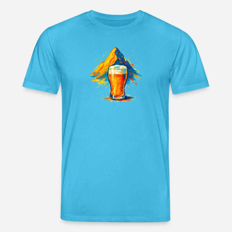 Biergipfel Farbexplosion - Stanley/Stella Unisex Bio-T-Shirt CREATOR  - Aquablau
