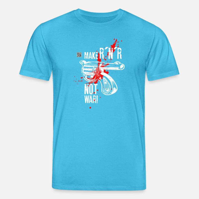 Make Rock´n´Roll Not War "Selfvolver-Version - Stanley/Stella Unisex Bio-T-Shirt CREATOR  - Aquablau