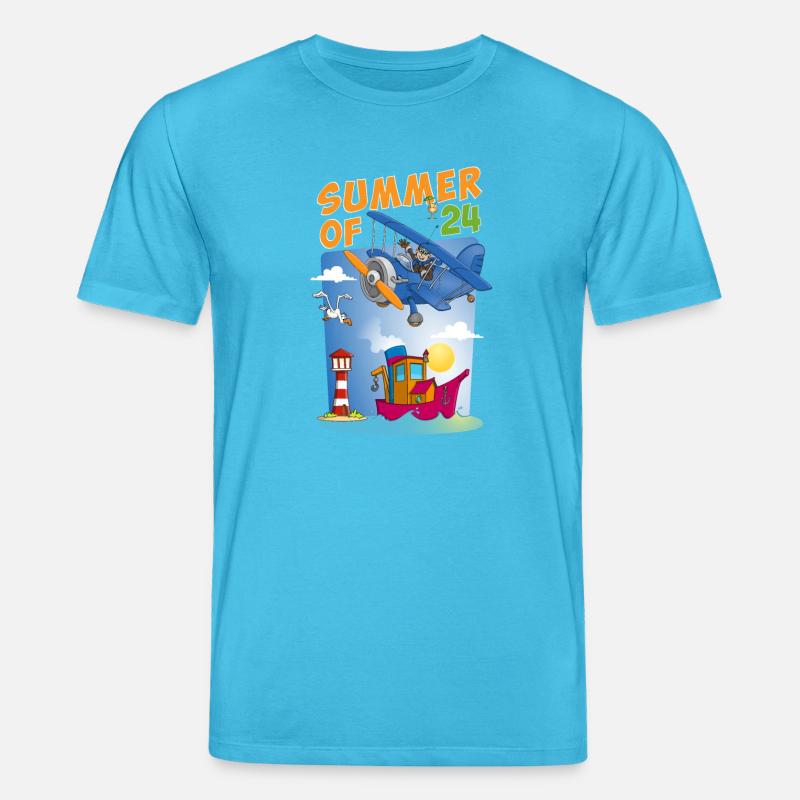 Der bunte Sommer 2024 - Stanley/Stella Unisex Bio-T-Shirt CREATOR - Aquablau