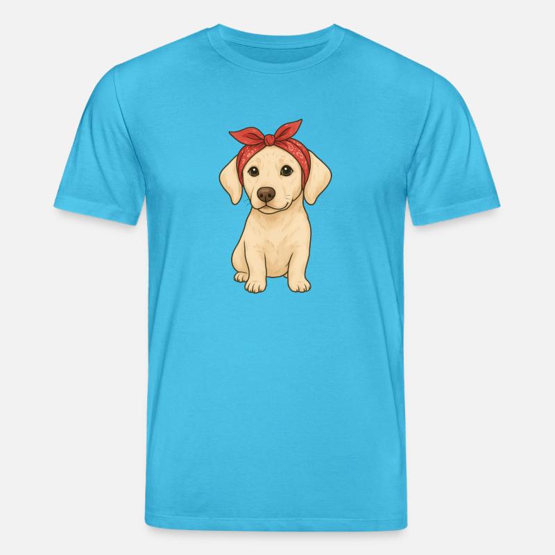 Little Labrador - Stanley/Stella CREATOR Unisex Organic T-Shirt - aqua blue