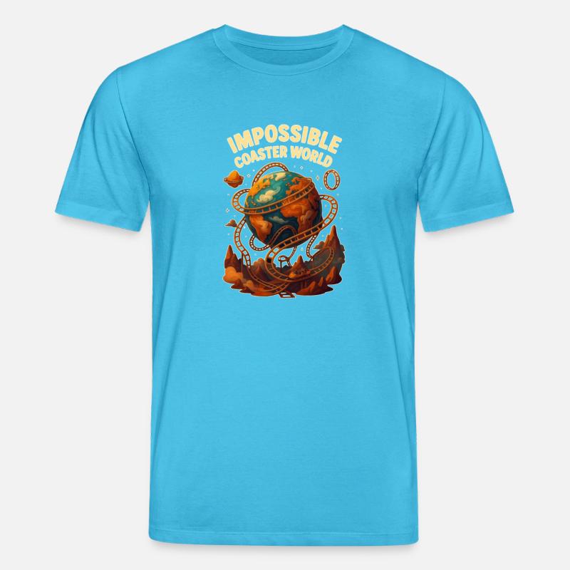 Impossible Roller Coaster World - Stanley/Stella CREATOR Unisex Organic T-Shirt - aqua blue