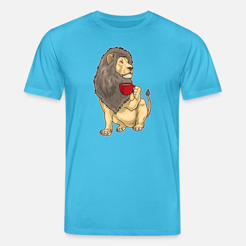 Löwe Kaffee Tasse - Stanley/Stella Unisex Bio-T-Shirt CREATOR - Aquablau