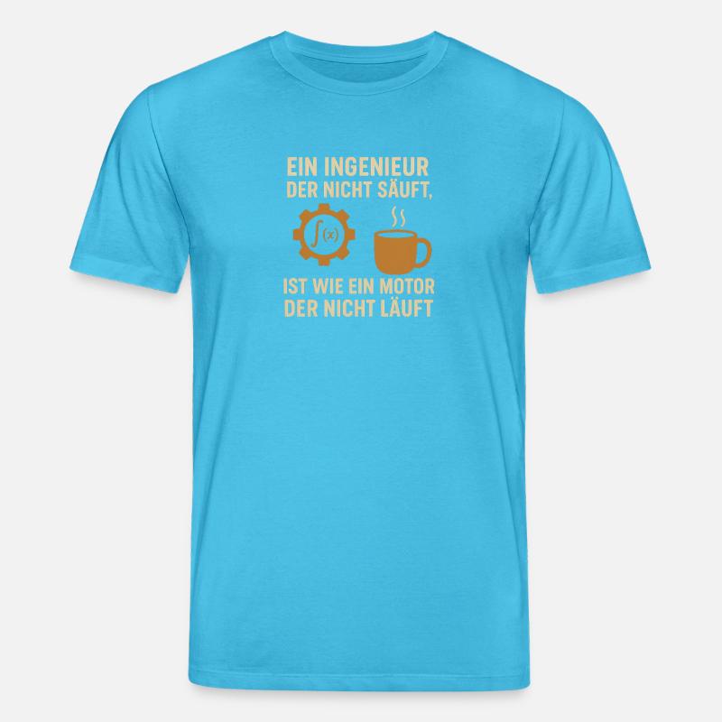 Ingenieur Humor Kaffee Motor - Stanley/Stella Unisex Bio-T-Shirt CREATOR  - Aquablau