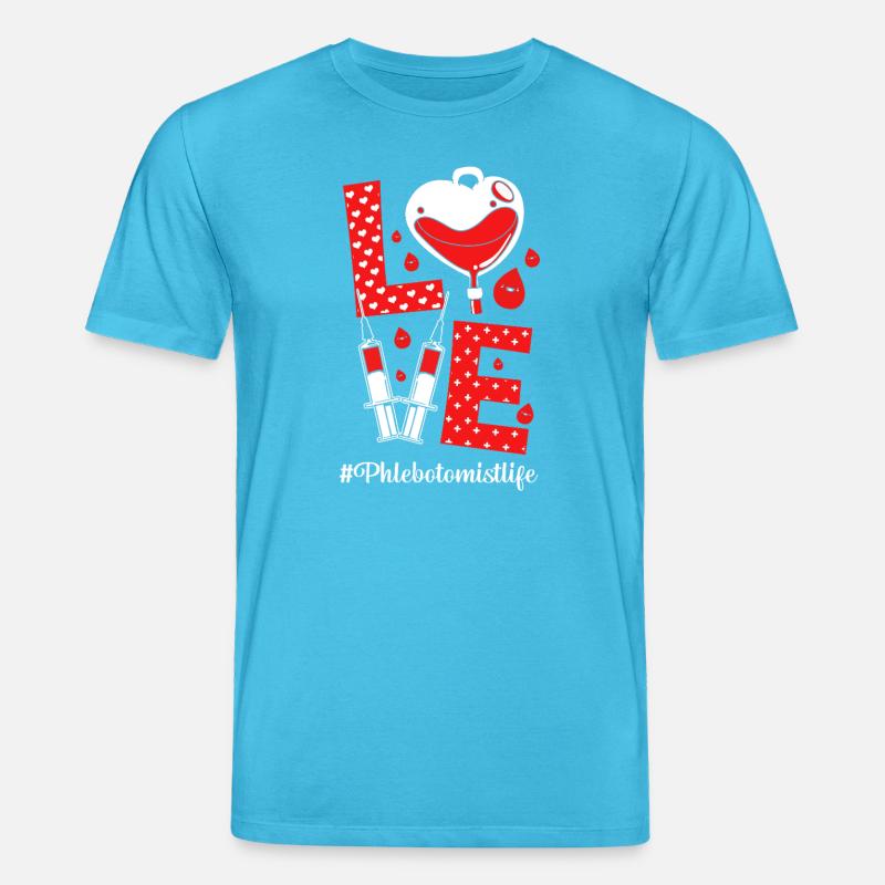 Blutspende Blut Blutspender - Stanley/Stella Unisex Bio-T-Shirt CREATOR  - Aquablau