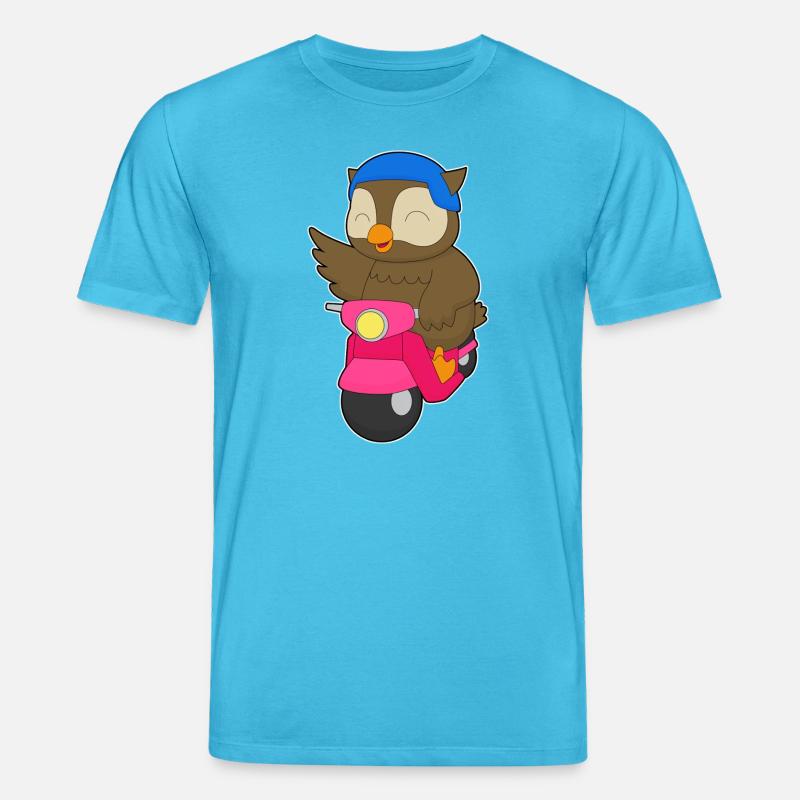 Eule Motorroller - Stanley/Stella Unisex Bio-T-Shirt CREATOR  - Aquablau