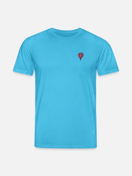 Heißluftballon bestickt - Stanley/Stella Unisex Bio-T-Shirt CREATOR - Aquablau