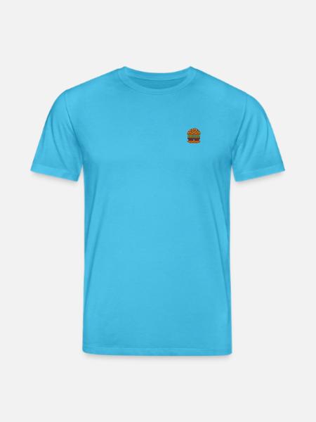 Burger brodé - T-shirt bio CREATOR Stanley/Stella Unisexe - bleu aqua
