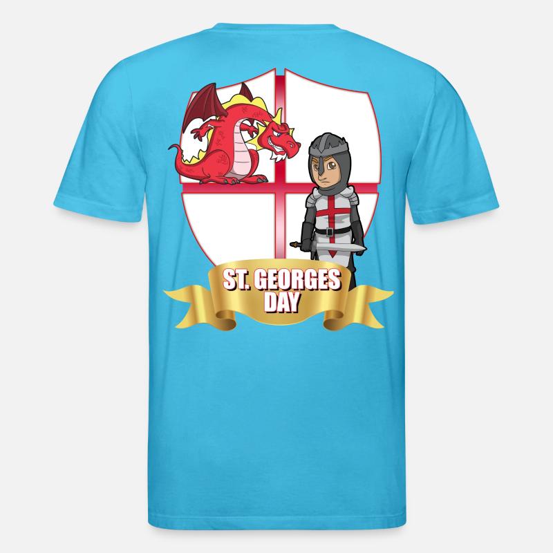 Chevalier Dragon de la Saint-Georges - T-shirt bio CREATOR Stanley/Stella Unisexe - bleu aqua