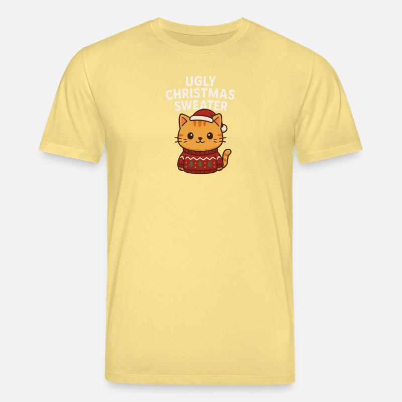 Pull de Noël moche pour chat - T-shirt bio CREATOR Stanley/Stella Unisexe - jaune viva