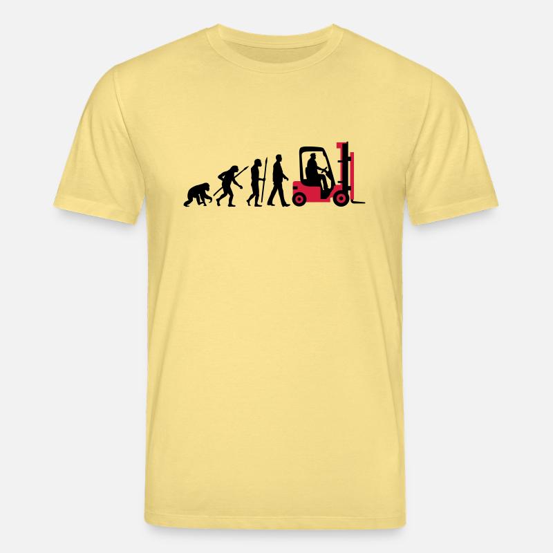 evolution_gabelstapler_122013_b_2c - Stanley/Stella Unisex Bio-T-Shirt CREATOR  - Gelb Viva 