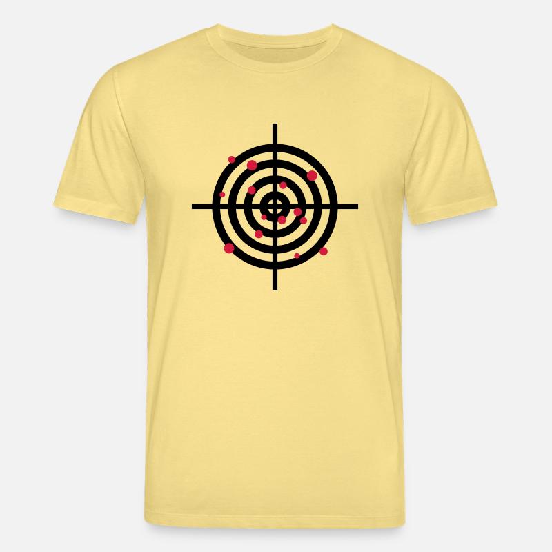 zielscheibe_mit_einschussloechern_2c - Stanley/Stella Unisex Bio-T-Shirt CREATOR  - Gelb Viva 