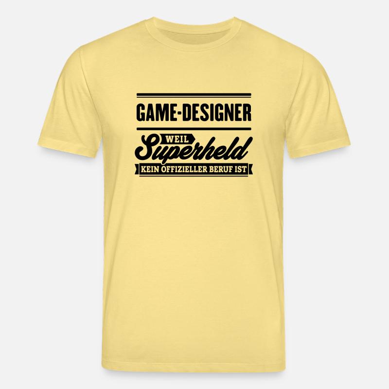 Superheld Game-Designer - Stanley/Stella Unisex Bio-T-Shirt CREATOR  - Gelb Viva 