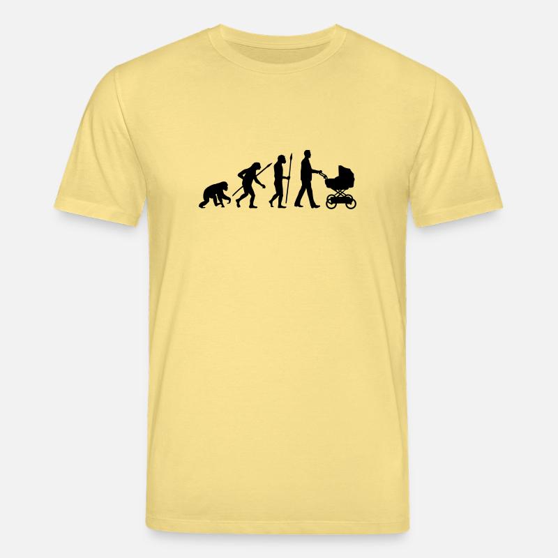 evolution_kinderwagen_mann_a_1c - Stanley/Stella Unisex Bio-T-Shirt CREATOR  - Gelb Viva 