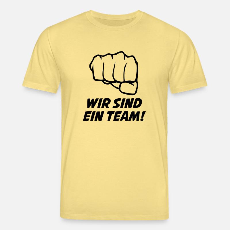 wir_sind_ein_team - Stanley/Stella Unisex Bio-T-Shirt CREATOR  - Gelb Viva 