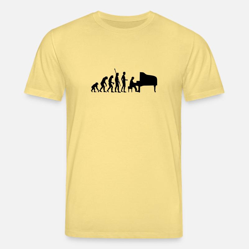 evolution_pianist - T-shirt bio CREATOR Stanley/Stella Unisexe - jaune viva 