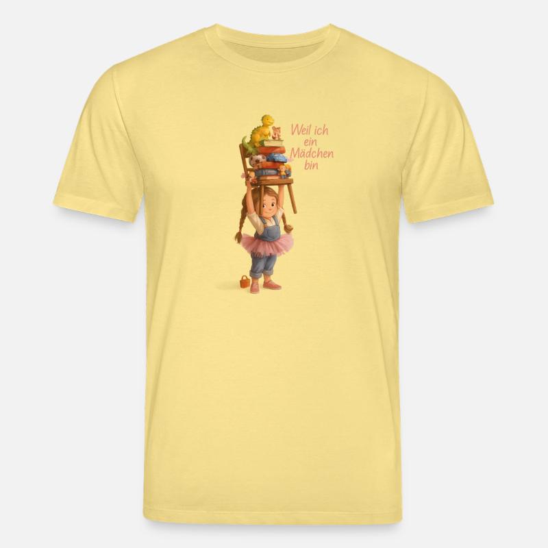 WEIL ICH EIN MÄDCHEN BIN  - Stanley/Stella Unisex Bio-T-Shirt CREATOR  - Gelb Viva 