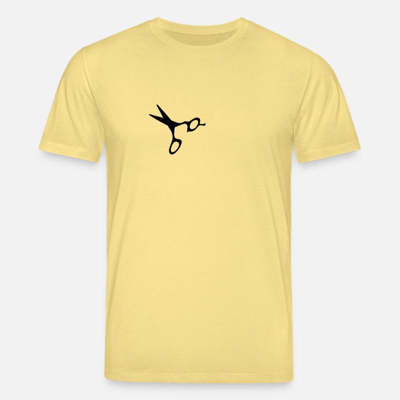 ciseaux coiffure coiffeur coiffeuse dessin - T-shirt bio CREATOR Stanley/Stella Unisexe - jaune viva 