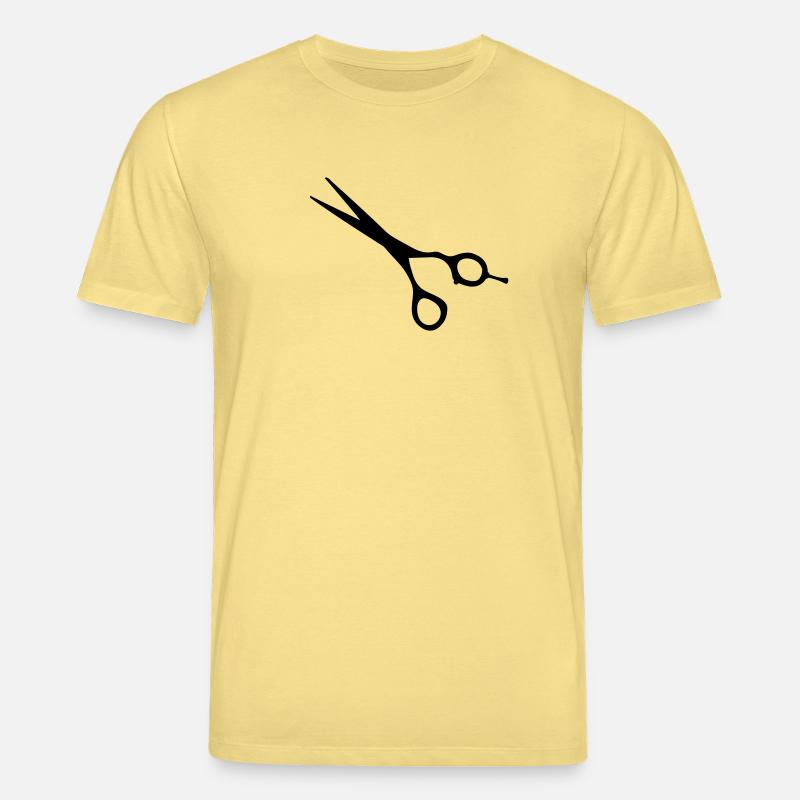 ciseaux coiffure coiffeur coiffeuse dessin - T-shirt bio CREATOR Stanley/Stella Unisexe - jaune viva 