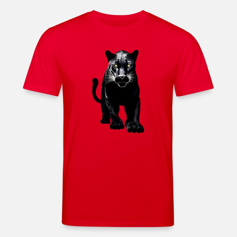 Schwarzer Leopard - Stanley/Stella Unisex Bio-T-Shirt CREATOR  - Rot