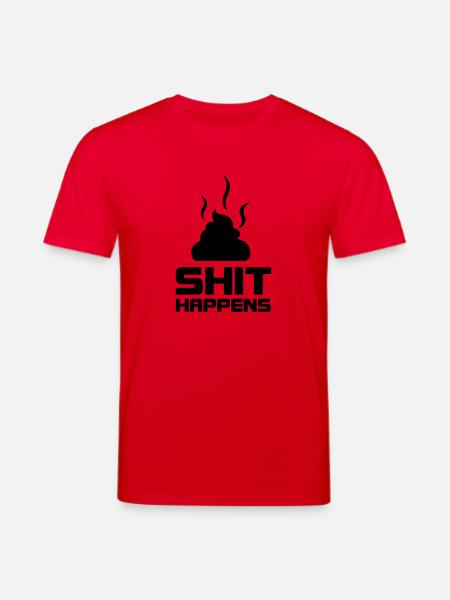 shit happens - Stanley/Stella Unisex Bio-T-Shirt CREATOR - Rot