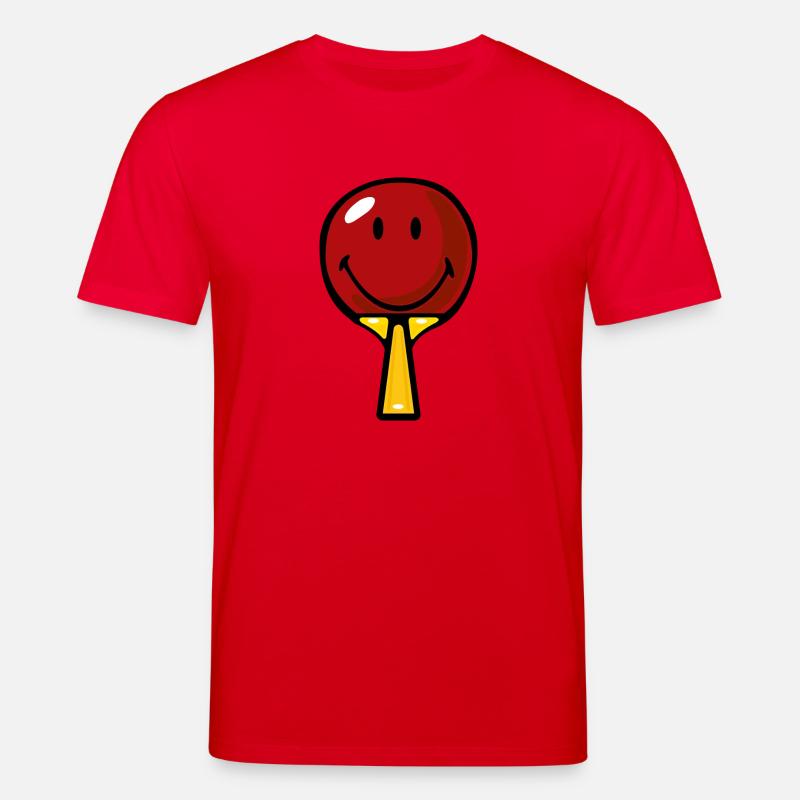 Smiley Table Tennis Racket - Stanley/Stella Unisex Bio-T-Shirt CREATOR  - Rot