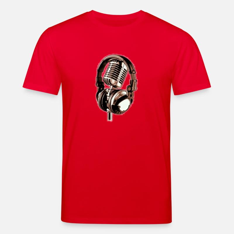 Mikrofon & Kopfhörer - Stanley/Stella Unisex Bio-T-Shirt CREATOR - Rot