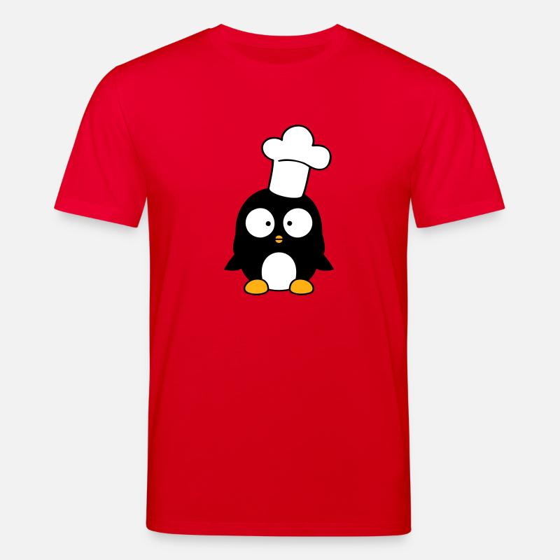 Penguin Kitchen Chef Hat Cuisine - T-shirt bio CREATOR Stanley/Stella Unisexe - rouge