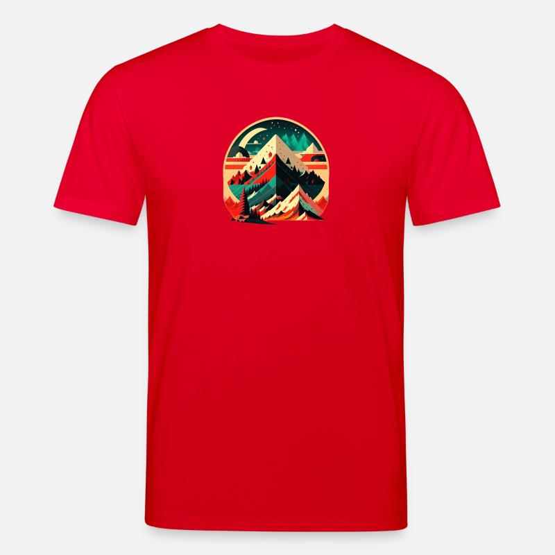 Schweizer Berge - Stanley/Stella Unisex Bio-T-Shirt CREATOR  - Rot