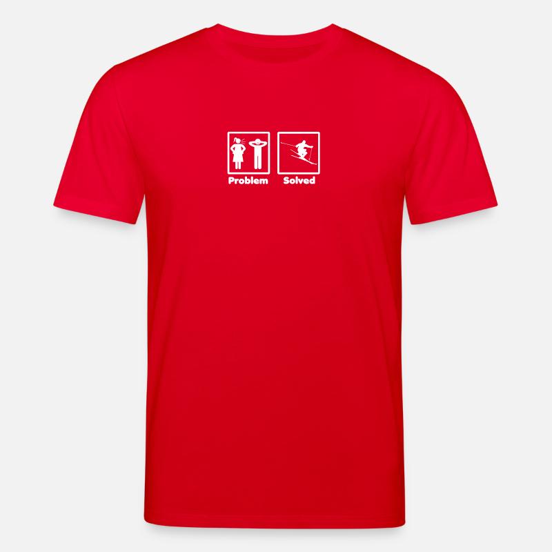 problem solved skiing ski - Stanley/Stella Unisex Bio-T-Shirt CREATOR  - Rot
