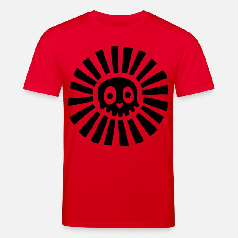 Schwarzer Sonnenschädel - Stanley/Stella Unisex Bio-T-Shirt CREATOR - Rot