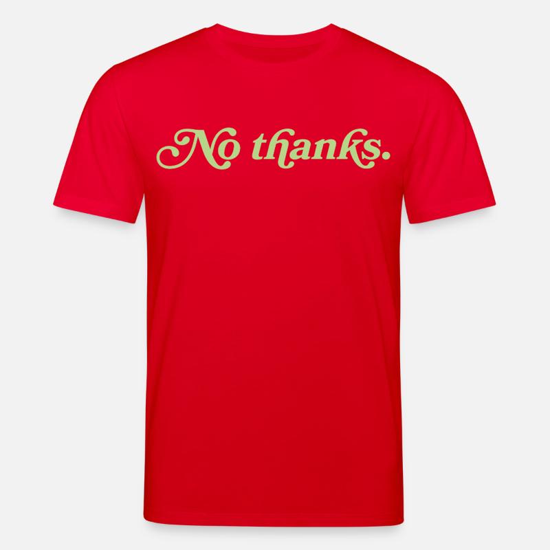 Nej tak – Minimalistisk statement - Stanley/Stella CREATOR økologisk unisex-T-shirt - rød