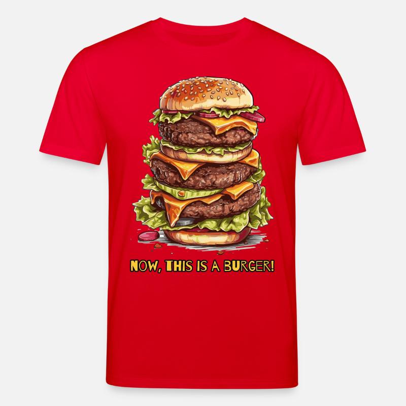 nun, das ist ein Burger - Stanley/Stella Unisex Bio-T-Shirt CREATOR  - Rot