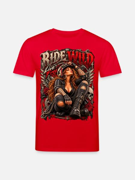 Wildride Lebe Frei Rock-Style - Stanley/Stella Unisex Bio-T-Shirt CREATOR  - Rot