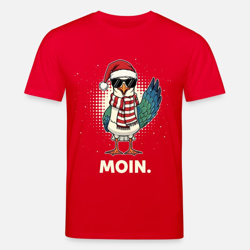 Möwe Weihnachtsmann - Stanley/Stella Unisex Bio-T-Shirt CREATOR - Rot