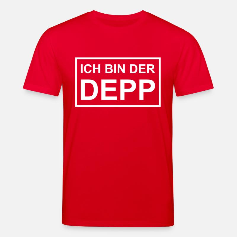Ich bin der Depp - Schild - Stanley/Stella Unisex Bio-T-Shirt CREATOR  - Rot