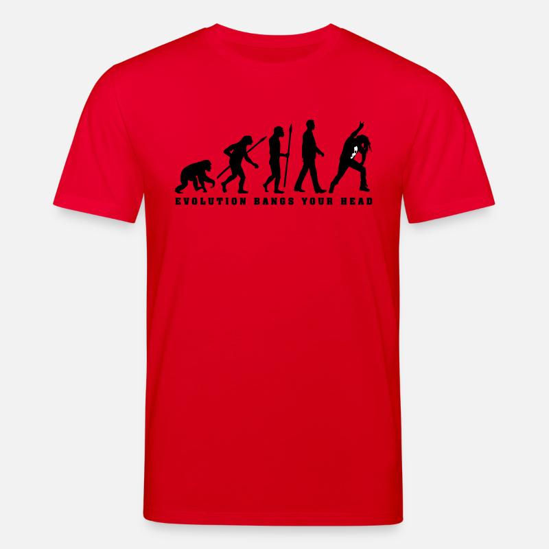 evolution_metal_fan_headbanger_112015_a_ - Stanley/Stella Unisex Bio-T-Shirt CREATOR  - Rot