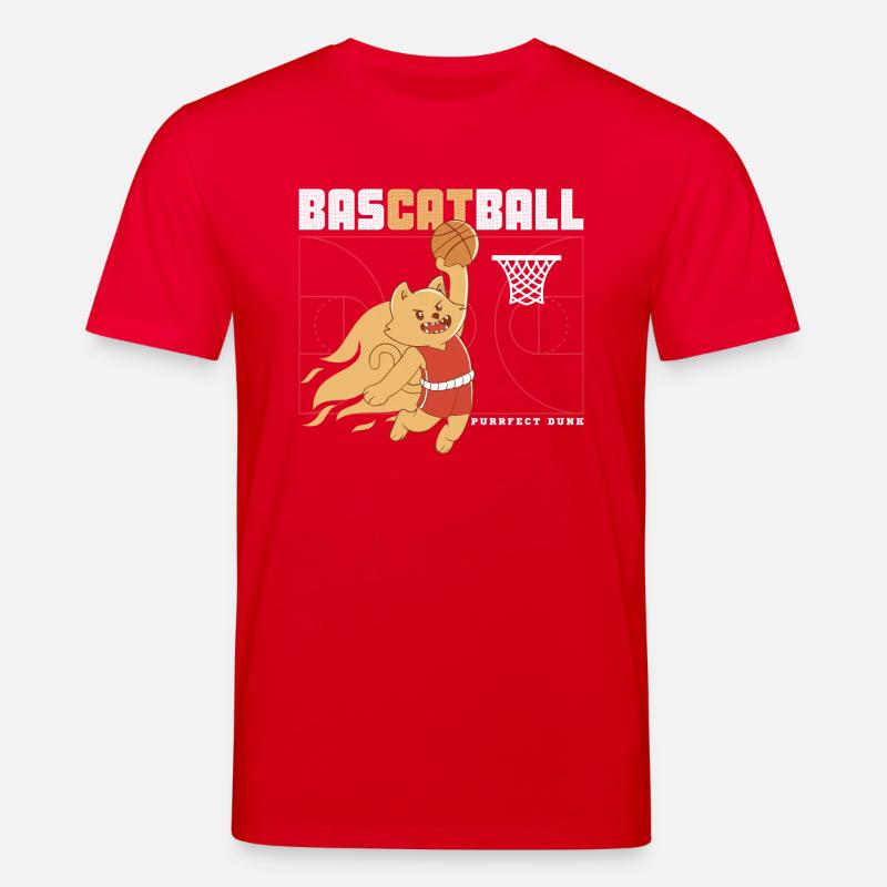 BasCatball Purrfect Dunk - Stanley/Stella Unisex Bio-T-Shirt CREATOR  - Rot