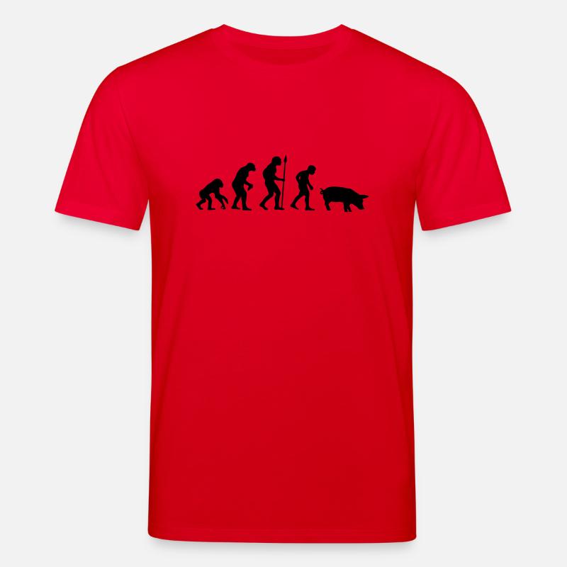 evolution__pig__f1 - Stanley/Stella Unisex Bio-T-Shirt CREATOR  - Rot