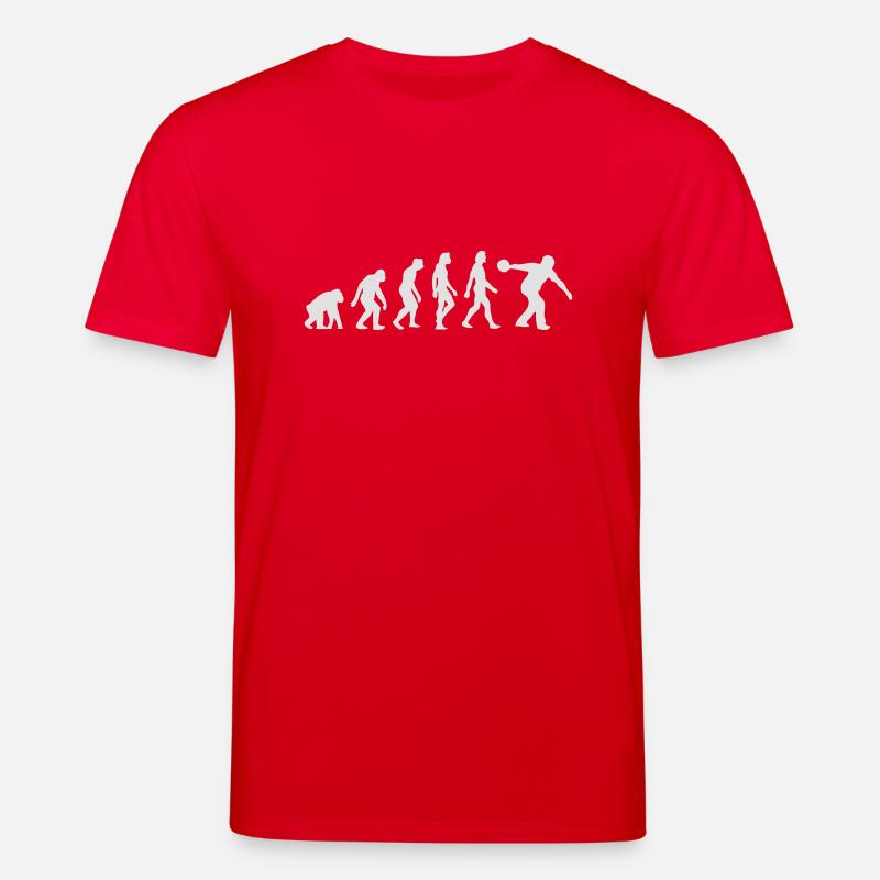 L'évolution des bowling - T-shirt bio CREATOR Stanley/Stella Unisexe - rouge