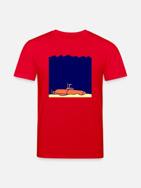 Submarine sunk ground grounded - Stanley/Stella CREATOR Unisex Organic T-Shirt - red