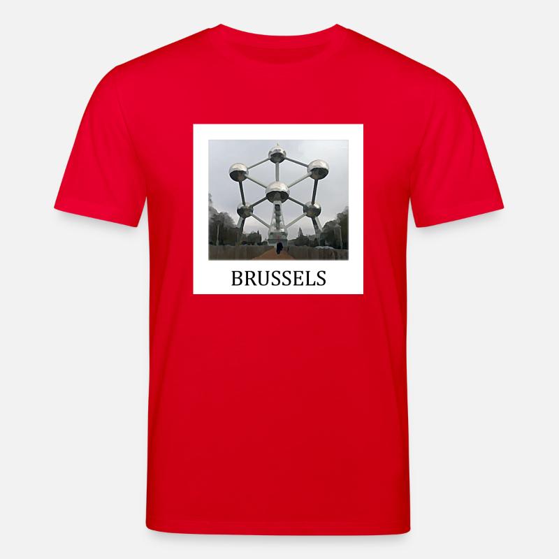 Brüsseler Atomium - Stanley/Stella Unisex Bio-T-Shirt CREATOR  - Rot