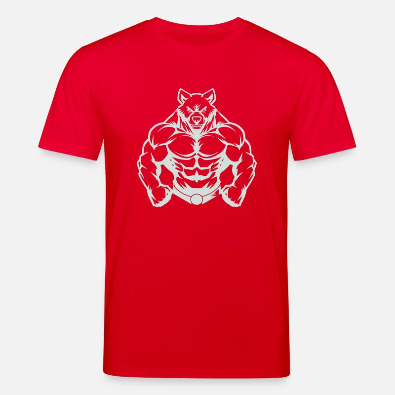 Bear Comic - Stanley/Stella CREATOR Unisex Organic T-Shirt - red