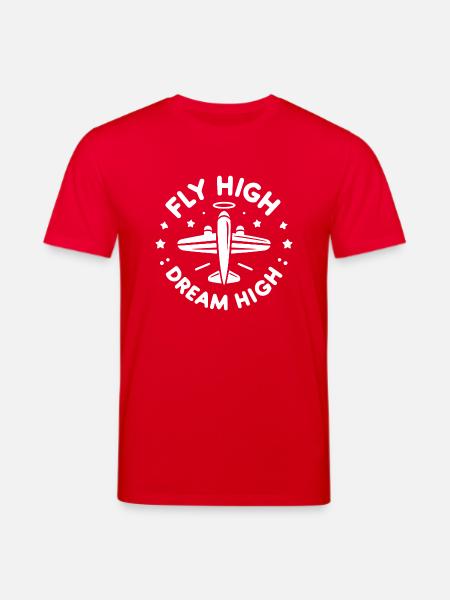 Fly High Dream High - Stanley/Stella CREATOR Unisex Organic T-Shirt - red