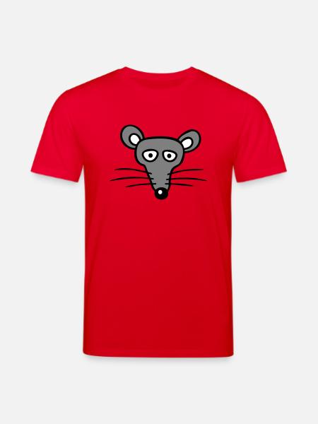 Mus Mus Sød Lille Rotte Gnaver Venlig - Stanley/Stella CREATOR økologisk unisex-T-shirt - rød