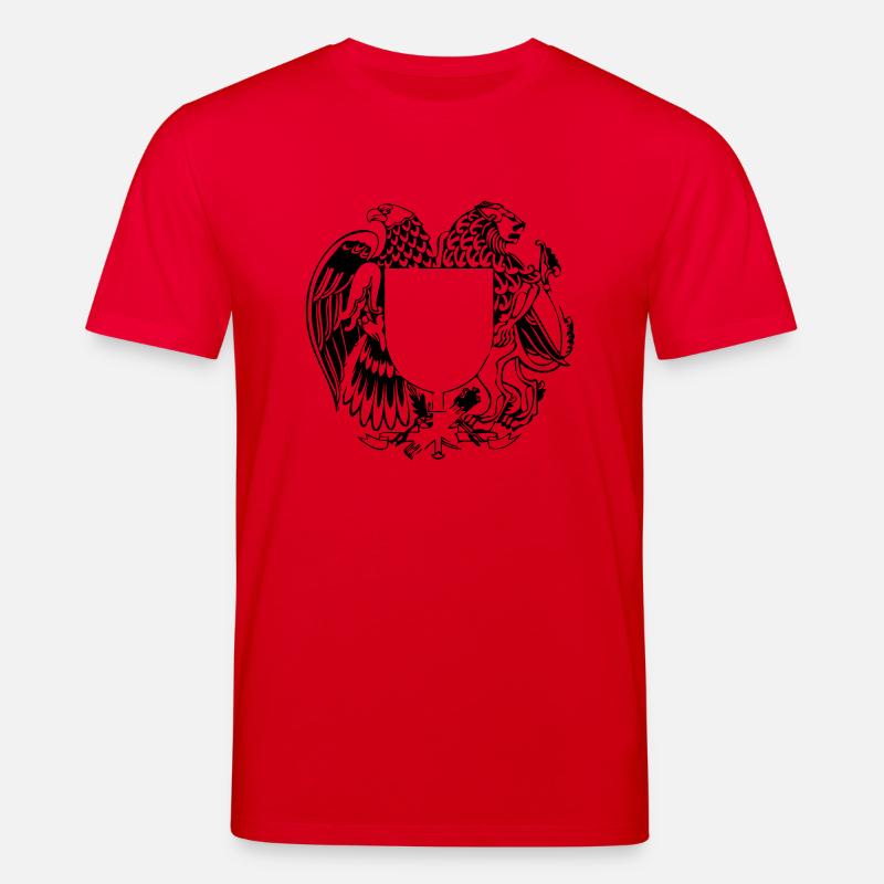 Adler und Löwe mit Schild - Stanley/Stella CREATOR Unisex Organic T-Shirt - red
