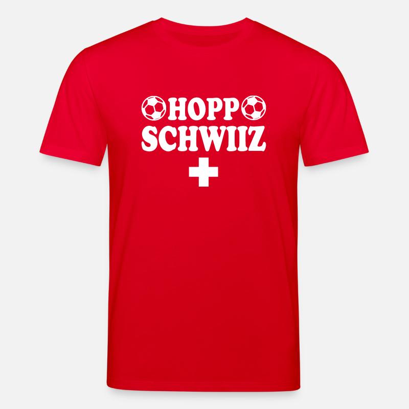 Hopp schwiiz - Stanley/Stella Unisex Bio-T-Shirt CREATOR  - Rot