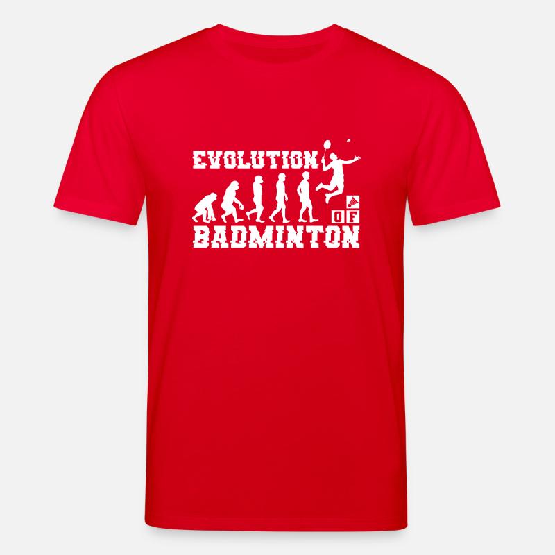 Badminton Evolution Silhouette - T-shirt bio CREATOR Stanley/Stella Unisexe - rouge