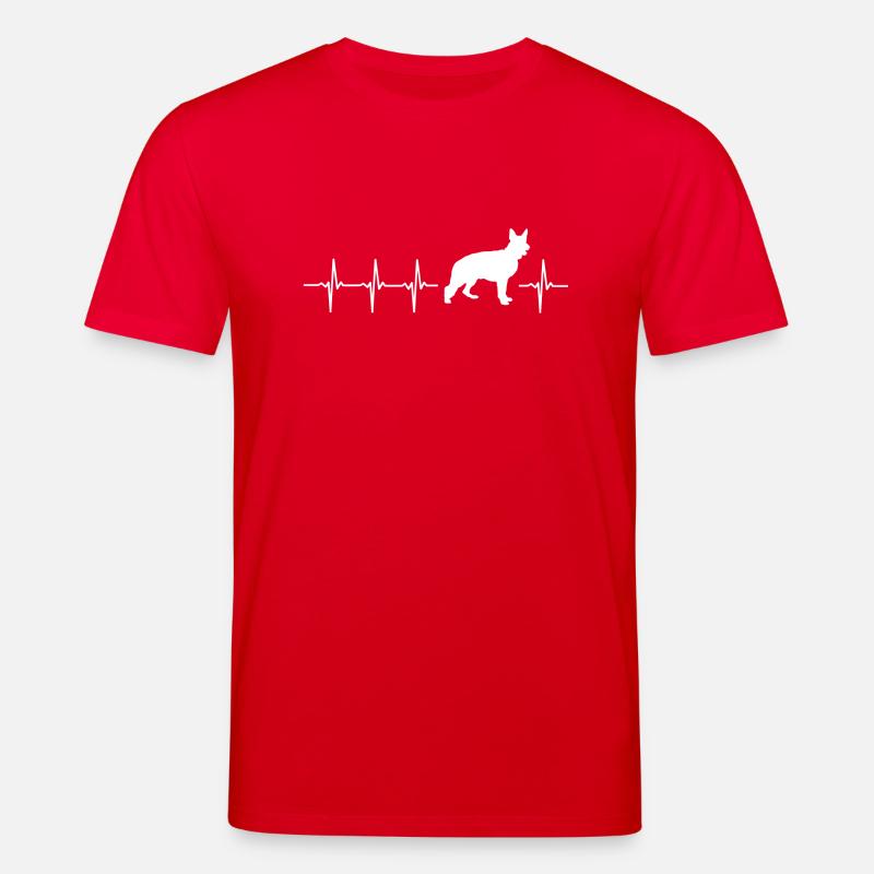 Ich liebe Schäferhunde (Schäferherzschlag) - Stanley/Stella Unisex Bio-T-Shirt CREATOR  - Rot