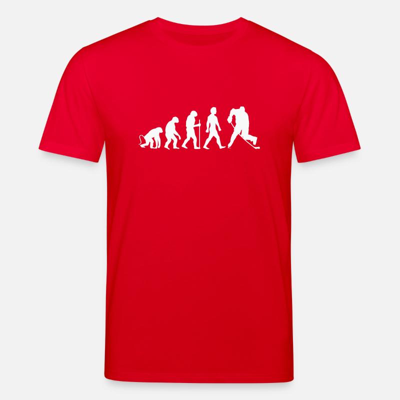 Évolution du hockey - T-shirt bio CREATOR Stanley/Stella Unisexe - rouge